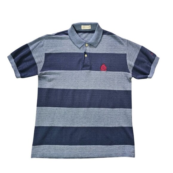 Men's Collezione Short Sleeve Golf Shirt, Size Medium, Blue - Picture 1 of 8